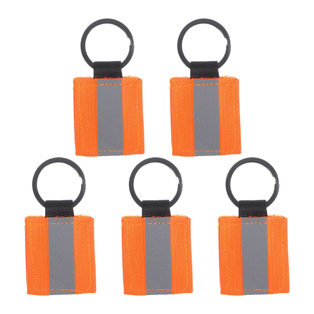 Running Visibility Gear - 5Pcs Reflective Keychain Tags Double Sided