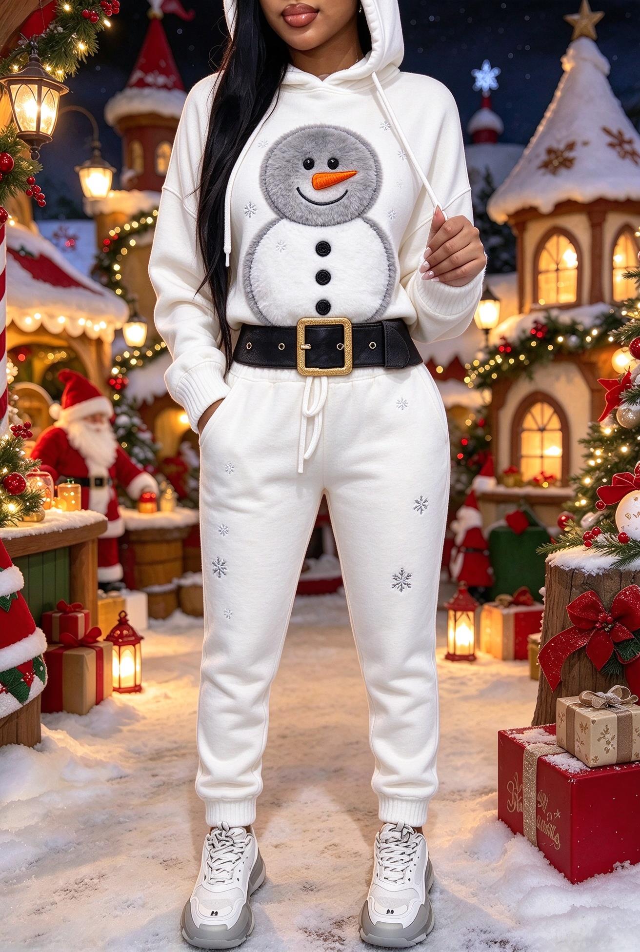 Women Christmas Faux Fur Graph - Joggers Pants review and price